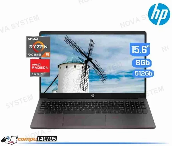 LAPTOP HP 255 G10 AMD RYZEN 5 7520U 2.8/4.3 GHZ, 8GB 512GB LPDDR5-5500 15.6" LCD LED SVA HD (A12HBLT#ABM)