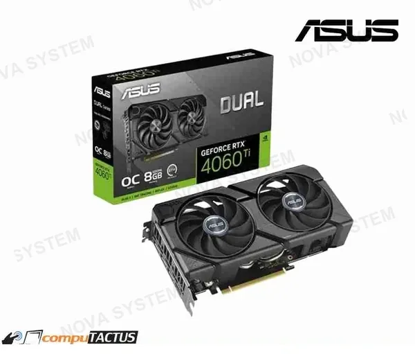 VIDEO GEFORCE RTX ASUS DUAL RTX 4060TI 8GB OC EVO DUAL-GDDR6 RTX4060TI-08G-EVO (90YV0J49-M0AA00)