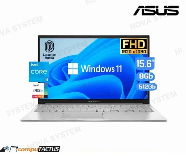 NB ASUS VIVOBOOK X1504ZA-NJ339W, CORE I5 1235U, 8GB, 512GB SSD, 15.6" FHD (1920X1080) LED INTEL IRIS XE WINDOWS 11 HOME