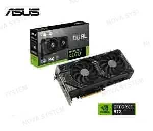 TARJETA DE VIDEO ASUS GEFORCE RTX 4070 12GB GDDR6X 192BITS DUAL OC (90YV0IZ2-MVAA00)