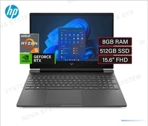 HP VICTUS 15-FB2082, RYZEN 5 8645HS, 8GB, 512GB, RTX 4050, 15.6" (1920X1080) WIN11 MICA SILVER BACKLIT KEYBOARD