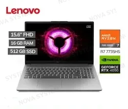 NB LENOVO LOQ ESSENTIAL 15ARP10E RYZEN 7 7735HS, 16GB DDR5, 512GB SSD, RTX 4050 6GB, 15.6" IPS FHD 144HZ (83S0001LLM)