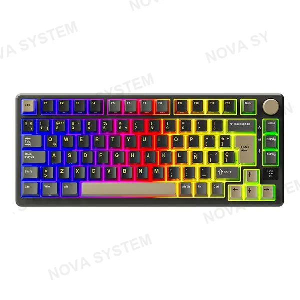 TECLADO MECANICO ROYAL KLUDGE RK-M75 INALAMBRICO 2.4 BT (SW-K SILVER) | PHANTOM