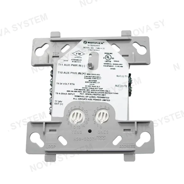 NOTIFIER FMM-4-20 Modulo direccionable con señal análoga de 4-20ma. Compatible con paneles NFS2-3030