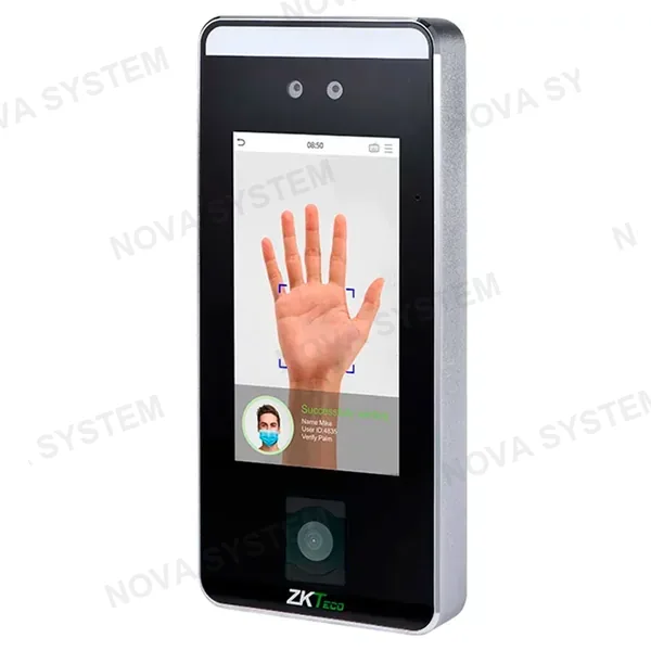 ZKTECO ZKTECO SpeedFace-V5L-QR Control de Acceso y Asistencia con Lector QR, Rostro, Palma, Tarjeta y PIN