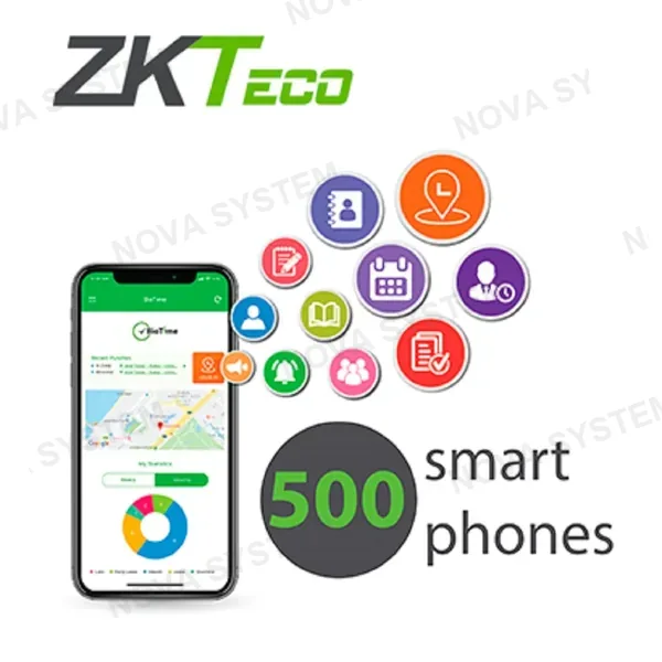 ZKTECO ZKTECO ZKBT-APP-P2-500 Licencia APP BioTime 500 Smartphones