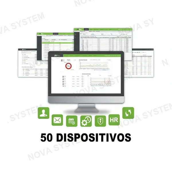 ZKTECO ZKTECO ZKBT-DEV-P50 Licencia Biotime para Gestión de Tiempo y Asistencia 50 Dispositivos