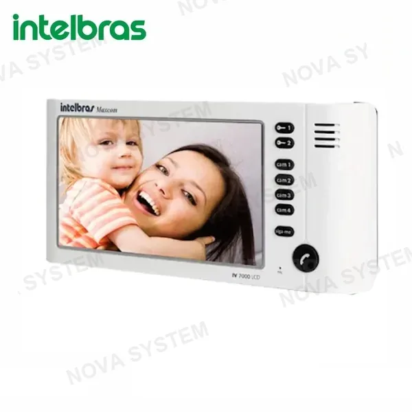 INTELBRAS 4520801 - IV 7000 HF MONITOR INTERNO / MANOS LIBRES / 4 CANALES DE VIDEO/ BLANCO