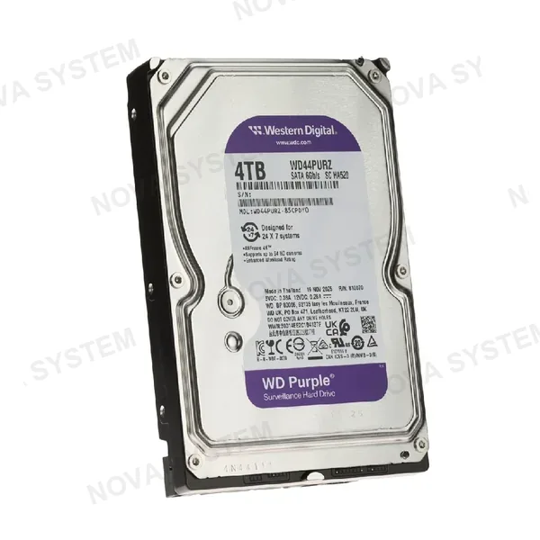 WESTERN DIGITAL WD44PURZ Purple 4TB Disco Duro 3.5" SATA 5400 RPM para Videovigilancia