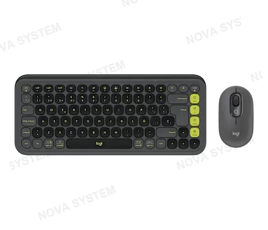 LOGITECH 920-013052 POP ICON Kit Teclado + Mouse Bluetooth Grafito/Verde