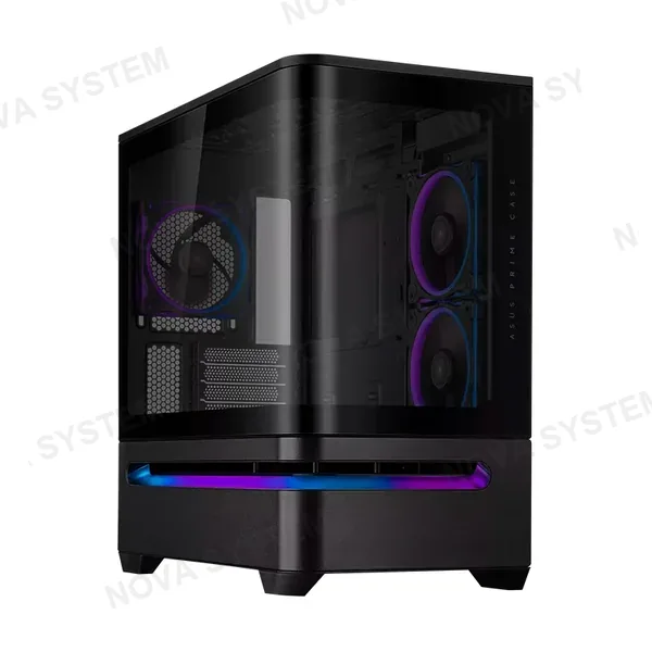 ASUS PRIME AP202 ARGB Vidrio Templado Mid Tower Sin Fuente Negro