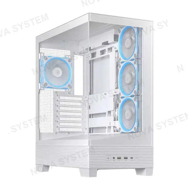 ASUS A31 PLUS Case Blanco Sin Fuente Vidrio Templado