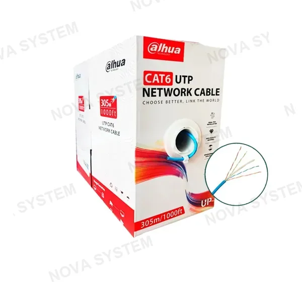 DAHUA DH-PFM920I-6UN-C Cable UTP CAT6 cobre 23AWG chaqueta blanca x 305mts