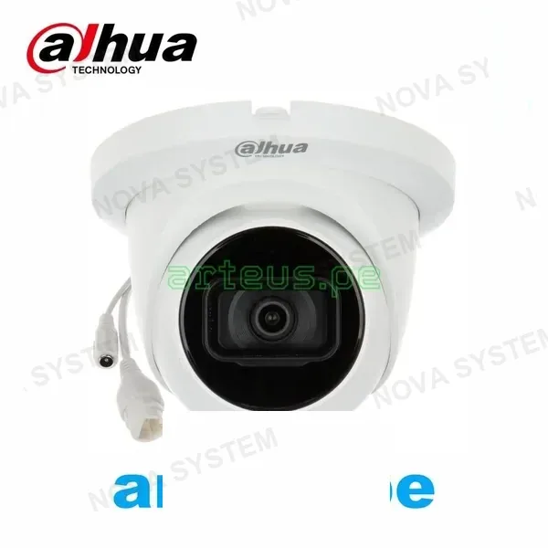 DAHUA DAHUA IPC-HDW2431T-AS-S2 Cámara de Vigilancia IP 2K Domo 4MP Lente 2.8mm IP67 WDR. Visión nocturna 30m con micrófono y analítica