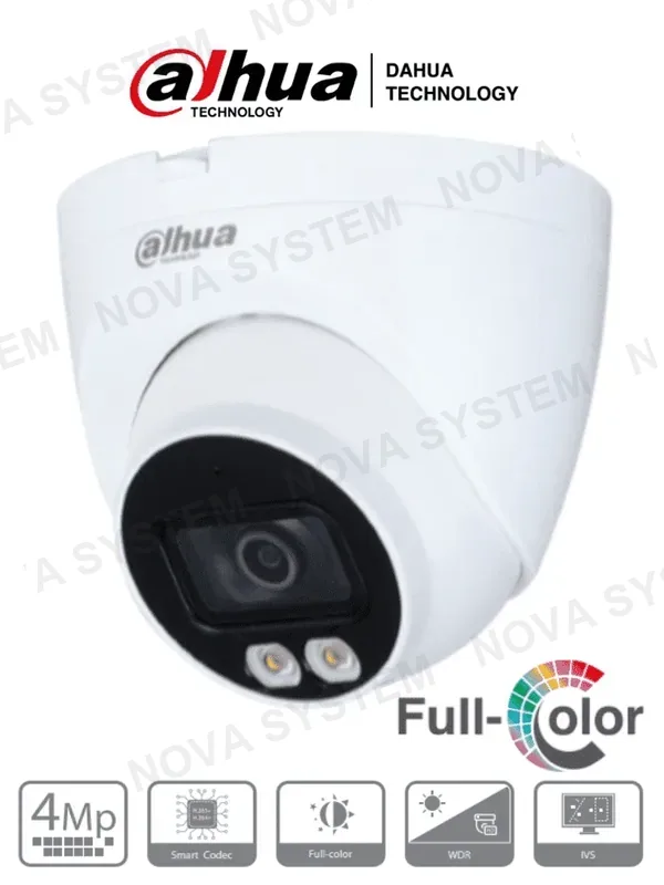 DAHUA DAHUA IPC-HDW2439TN-AS-LED-S2 Cámara de vigilancia IP 2K Domo 4MP Lente 2.8mm. WDR IP67. Visión nocturna Led 30m con micrófono y analítica
