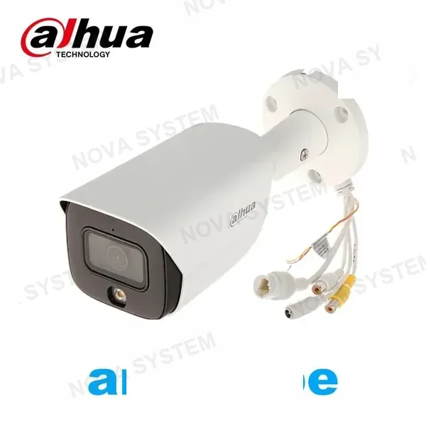 DAHUA DAHUA DH-IPC-HFW3249E-AS-LED Cámara de vigilancia IP Full hd Tubo 2MP Lente 3.6mm IP67. Visión nocturna Led 30m con micrófono y analítica WizSense. Full color