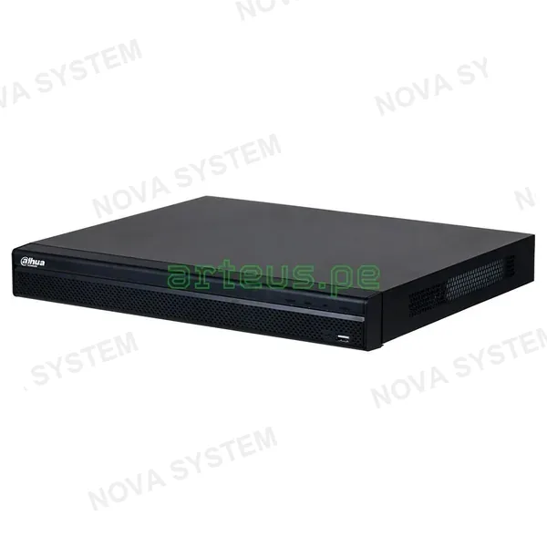 DAHUA DAHUA DHI-NVR4216-16P-4KS2/L - Grabador NVR IP de 16 Canales POE 8MP. Tasa Bits 128mbps. Soporta 2 discos duros. Visualización por celular. P2P ONVIF