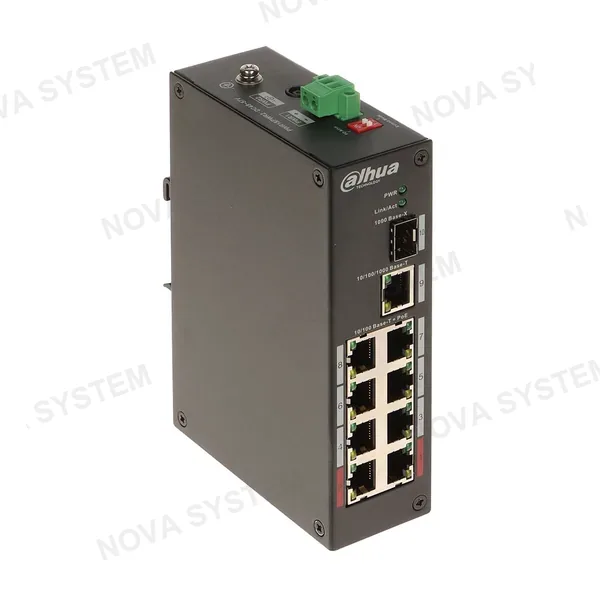DAHUA DAHUA DH-PFS3110-8ET-96 Switch POE Industrial 8 Puertos 10/100 1Uplink 1SFP Gigabit 96W