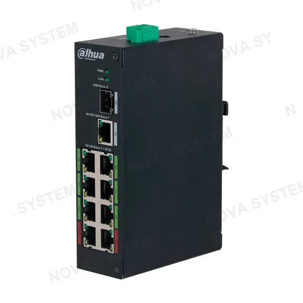DAHUA DAHUA LR2110-8ET-120 Switch Industrial 8 Puertos e-POE 10/100 1SFP 120w No Administra Capa 2