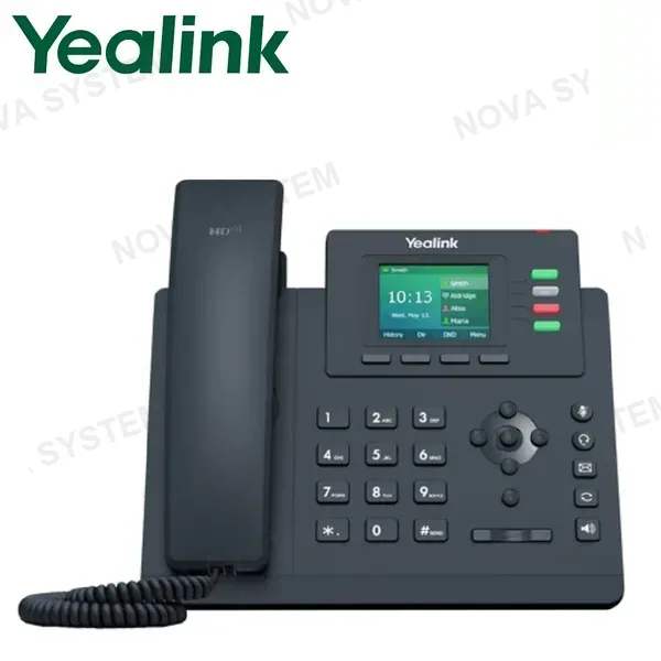 YEALINK YEALINK SIP-T33G Teléfono IP ejecutivo estándar 4 cuentas SIP, doble puerto giga, pantalla lcd grafica 2.4", poe