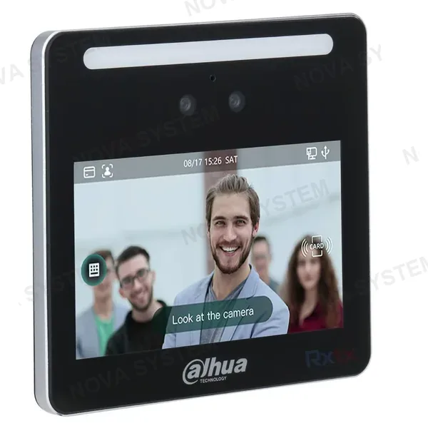 DAHUA DAHUA ASI3213G-MW Control de Asistencia y Acceso Biométrico por rostro, tarjeta MIFARE código 4.3"