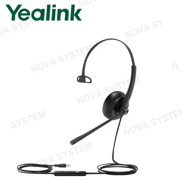 YEALINK Auricular mono profesional YEALINK UH34 Mono Audifonos con conexion USB para PC y telefonos IP ideal para uso intensivo