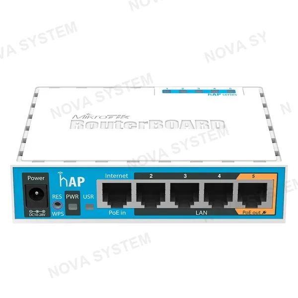 MIKROTIK RB951Ui-2nD Access Point hAP WIFI4 2.4GHZ 300Mbps 5 Puertos 10/100 1 USB 1 PoE