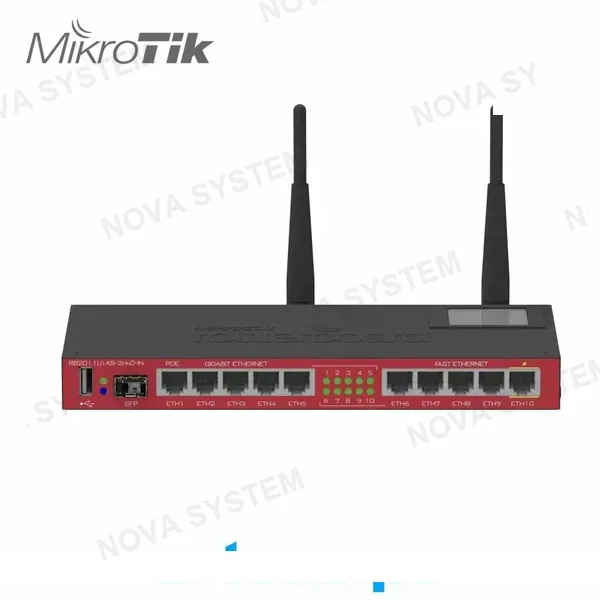MIKROTIK MIKROTIK RB2011UIAS-2HND-IN Router 10 Puertos Ethernet 1 Puerto SFP