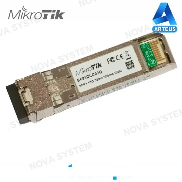 MIKROTIK S+85DLC03D Módulo Transceiver SFP+ 10G Multimodo 300m 850NM