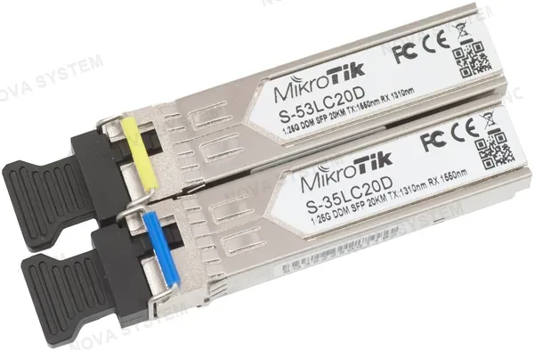 MIKROTIK S-3553LC20D Kit Módulos Transceiver SFP 1GB 20Km Monomodo LC