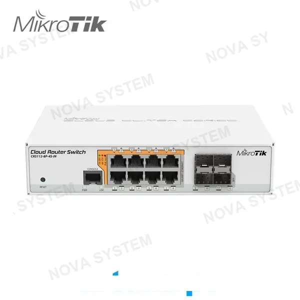 MIKROTIK MIKROTIK CRS112-8P-4S-IN Switch 8 Puertos con PoE-out 4 Puertos SFP