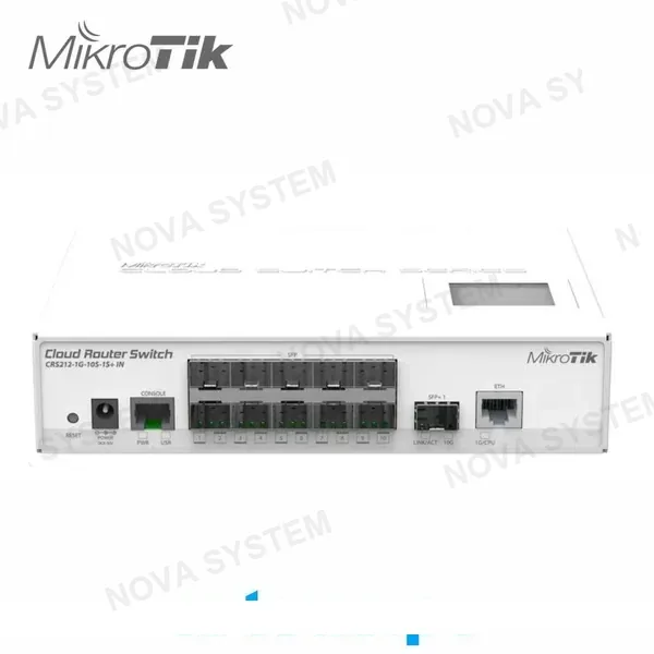 MIKROTIK MIKROTIK CRS212-1G-10S-1S+IN Switch 1 Puerto Gigabit Ethernet RJ45 10 Ranuras SFP 1 Ranura SFP+ de 10G