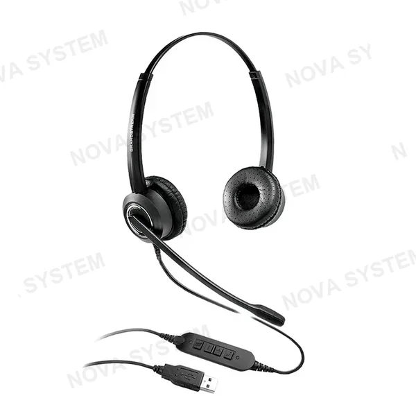 GRANDSTREAM GUV3000 Auricular Dual Profesional USB para Call Center y Videollamadas