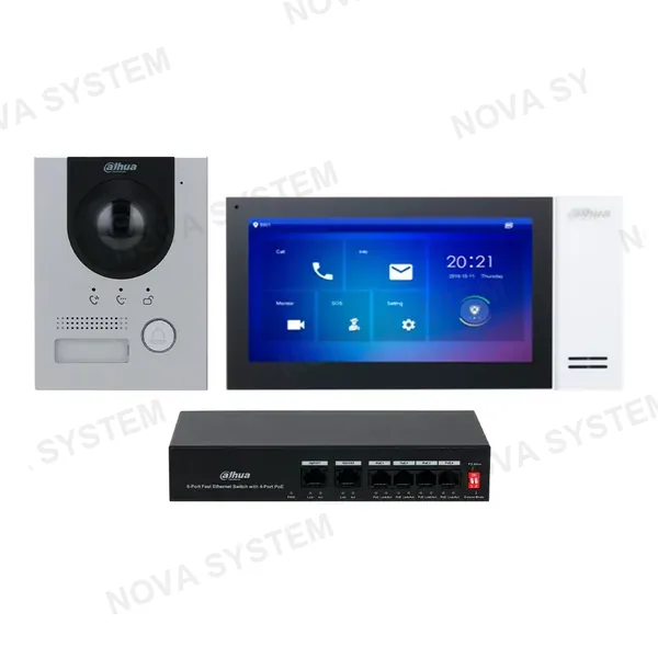 DAHUA DAHUA KTP01L Kit Video Portero IP Pantalla 7" Cámara full HD 2MP IP67 IK07