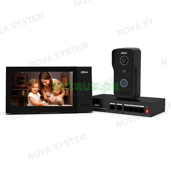 DAHUA DAHUA KTP02 Kit Video Portero Monitor 7" IP PoE HD con Audio Bidireccional