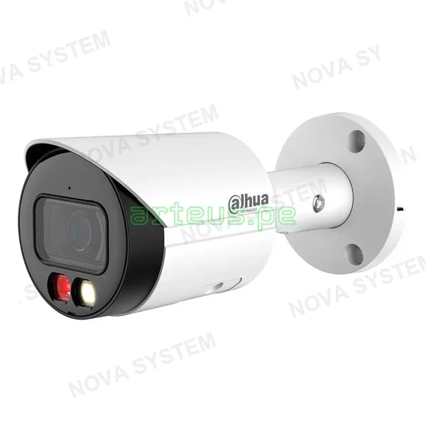 DAHUA DAHUA IPC-HFW2249S-S-IL Cámara de Seguridad IP POE 2MP, Full HD, 2.8mm, IP67, WDR, Micrófono. IR/Led 30m. WIZSENSE