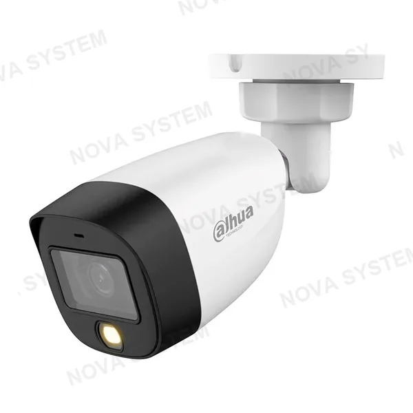DAHUA DAHUA DH-HAC-HFW1509CN-A-LED Cámara de Seguridad Analógica 2K 5MP, 2.8mm, IR/LED 20m, Micrófono, FullColor