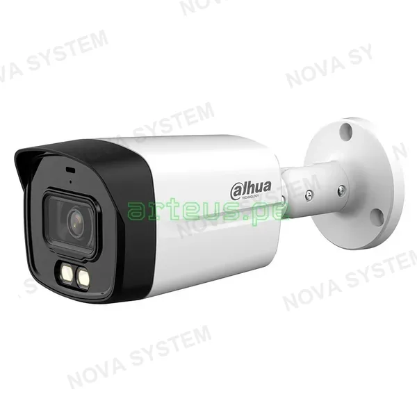 DAHUA DAHUA HAC-HFW1809TLMN-A-LED Cámara de seguridad analógica 4K 8MP, 2.8mm LED 40m, IP67 WDR, micrófono, SUPER ADAPT
