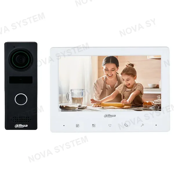 DAHUA DAHUA KTA02M Kit Videoportero Analógico HD Pantalla 7" Frente de Calle Metal