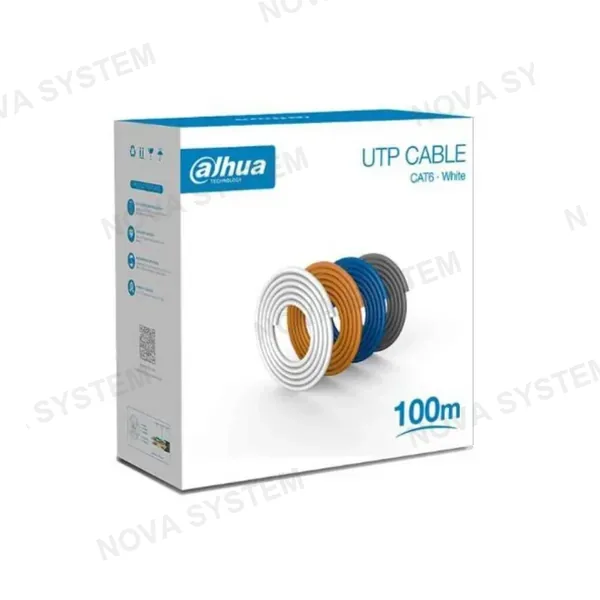DAHUA PFM920I-6U-C-100 Cable UTP CAT 6 cobre 24AWG chaqueta blanco 100mts