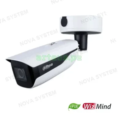 DAHUA DAHUA IPC-HFW5842H-ZHE Cámara de vigilancia IP 4K Tubo 8MP Lente motorizada 2.7-12mm WDR IP67. Visión nocturna IR 60m con analítica WizMind ePOE+. Conteo de personas