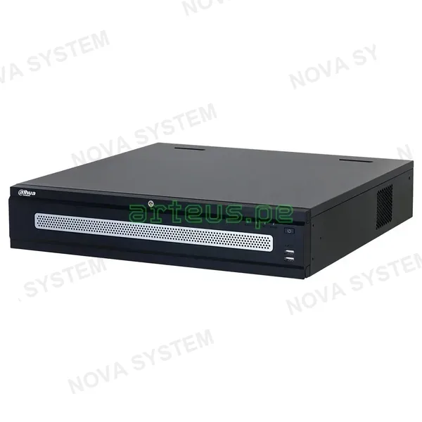 DAHUA DAHUA DHI-NVR608H-32-XI, Grabador NVR 4K, 32CH(32MP), 1024Mbps, 8HDD hasta 16TB x cada sata, 1esata, Raid, WIZMIND, AI, ANPR