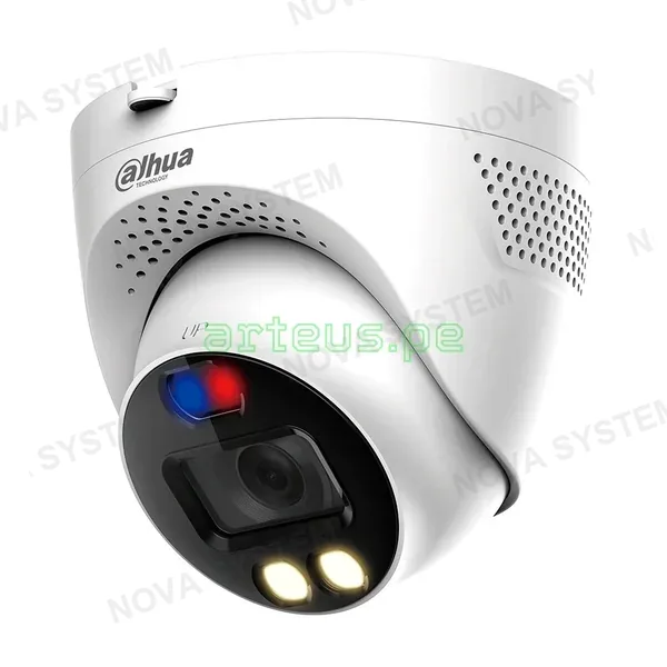 DAHUA DAHUA HAC-ME1509TQ-A-PV TIOC Cámara de seguridad analógica 2K 5MP, 2.8mm IR LED 40m, micrófono, sirena, Super Adapt