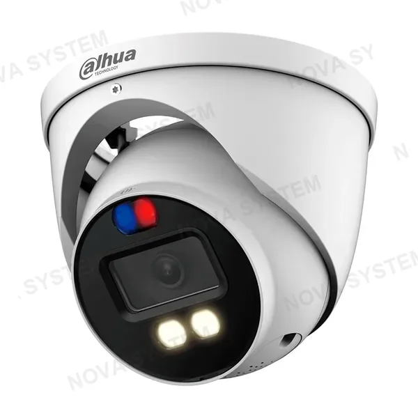 DAHUA DAHUA HAC-ME1809H-A-PV TIOC Cámara de Seguridad HDCVI 4K 8MP 2.8mm LED 40m IP67 MIc FULLCOLOR Sirena Luz