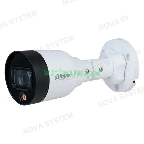 DAHUA DAHUA DH-IPC-HFW1439S1-A-LED Cámara de Seguridad IP POE, 4MP, 2K, 2.8mm, WDR, IP67. Led 15m. Micrófono. FULL COLOR