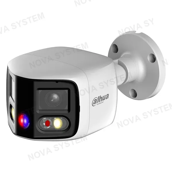 DAHUA DAHUA IPC-PFW3849S-A180-AS TIOC Cámara de Seguridad IP POE 4K 8MP 2x4MP 2.8mm WDR IP67 Mic Parlante LED 20m/IR 25m WIZSENSE