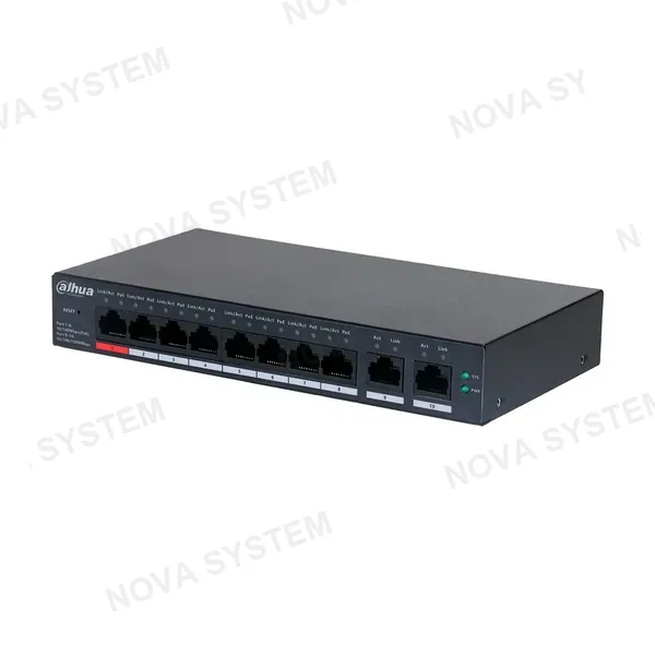 DAHUA DAHUA CS4010-8ET-110 Switch Cloud 8 Puertos POE 10/100 y 2Uplink Giga 110w Administra en nube Capa 2