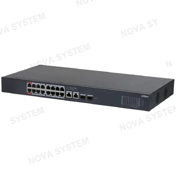 DAHUA DH-CS4220-16GT-190 Switch PoE 16 Puertos Gigabit 2Uplink 2SFP 190W Cloud Capa 2