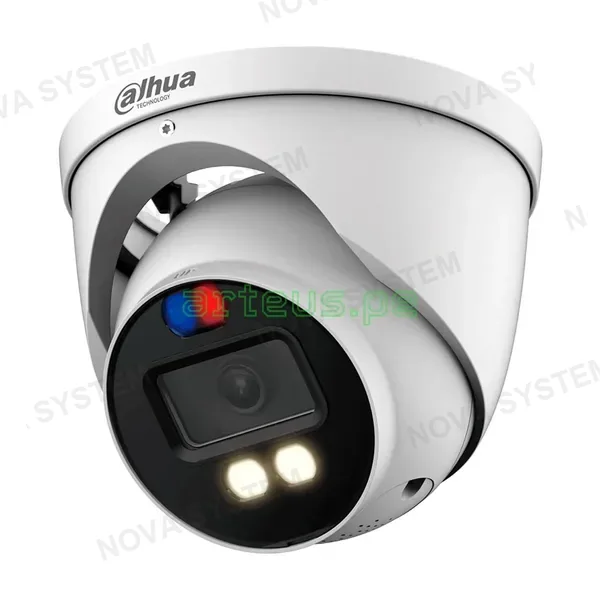 DAHUA DAHUA HAC-ME1509H-A-PV Cámara de seguridad analógica 5MP domo, disuasión activa, luz dual inteligente, Super Adapt