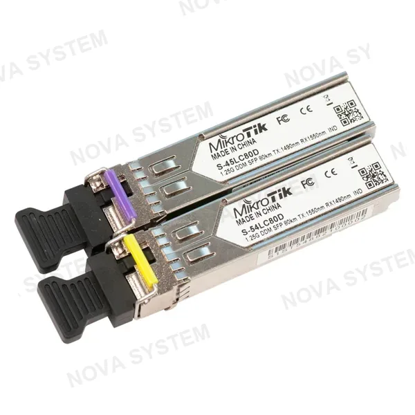 MIKROTIK S-4554LC80D Par de Módulos SFP 1.25Gbps 80Km Conectores LC Individuales